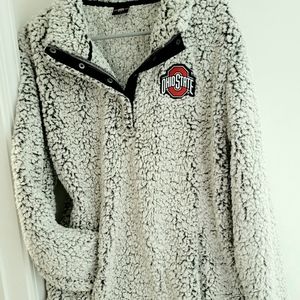 Ohio state fleece sherpa pullover sweater